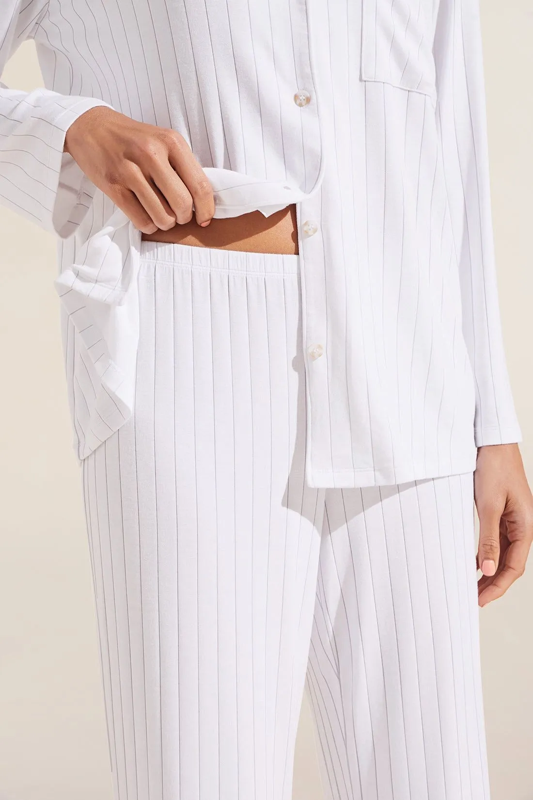 Eberjey Gisele Rib Long PJ Set