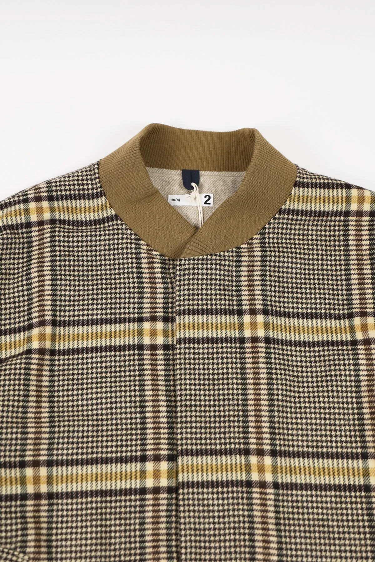 Fly Front Rib Collar Jacket - Brown/Yellow
