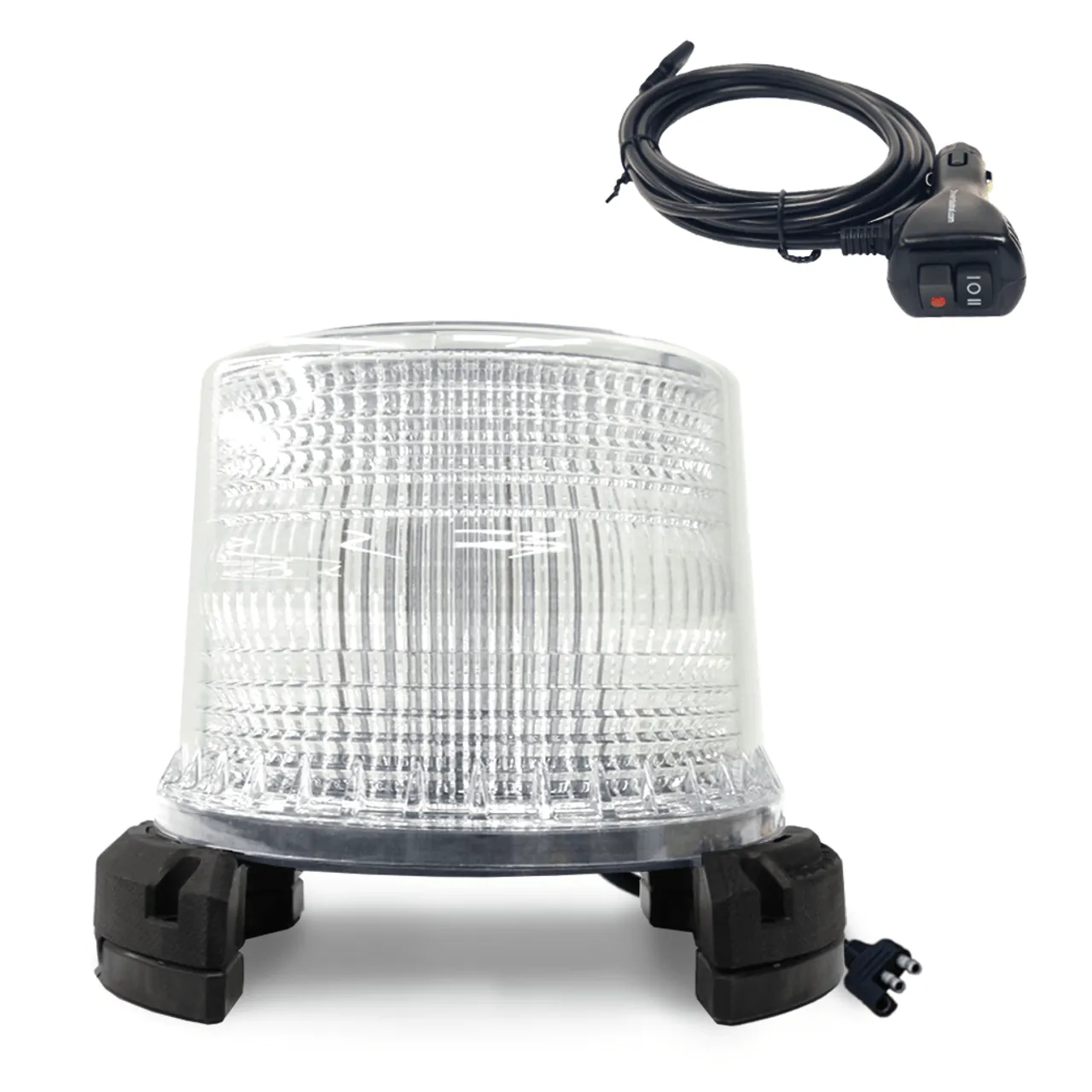 Helios X-MOD Short Profile Green and White LED Beacon (Magnetic Base)