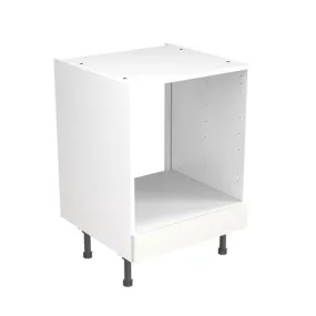 KitchenKit Slab Super Gloss White 600mm Base Unit Oven Rigid Cabinet