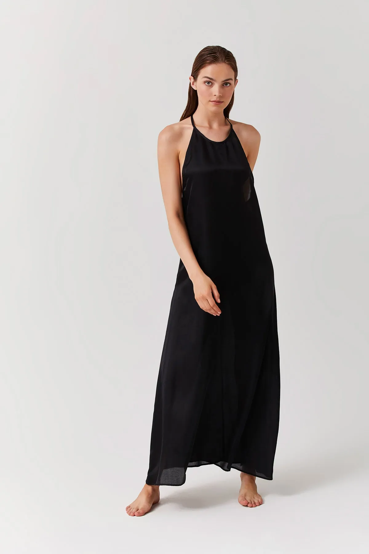 LUMA HIGH NECK LONG DRESS COVER UP
