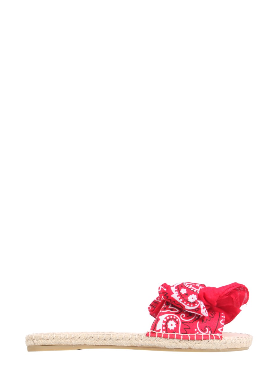 MANEBI    LOW SANDALS WITH BANDANA BOW