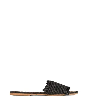 MANEBI Yucatan flip-flops S47Y0-black-fringed