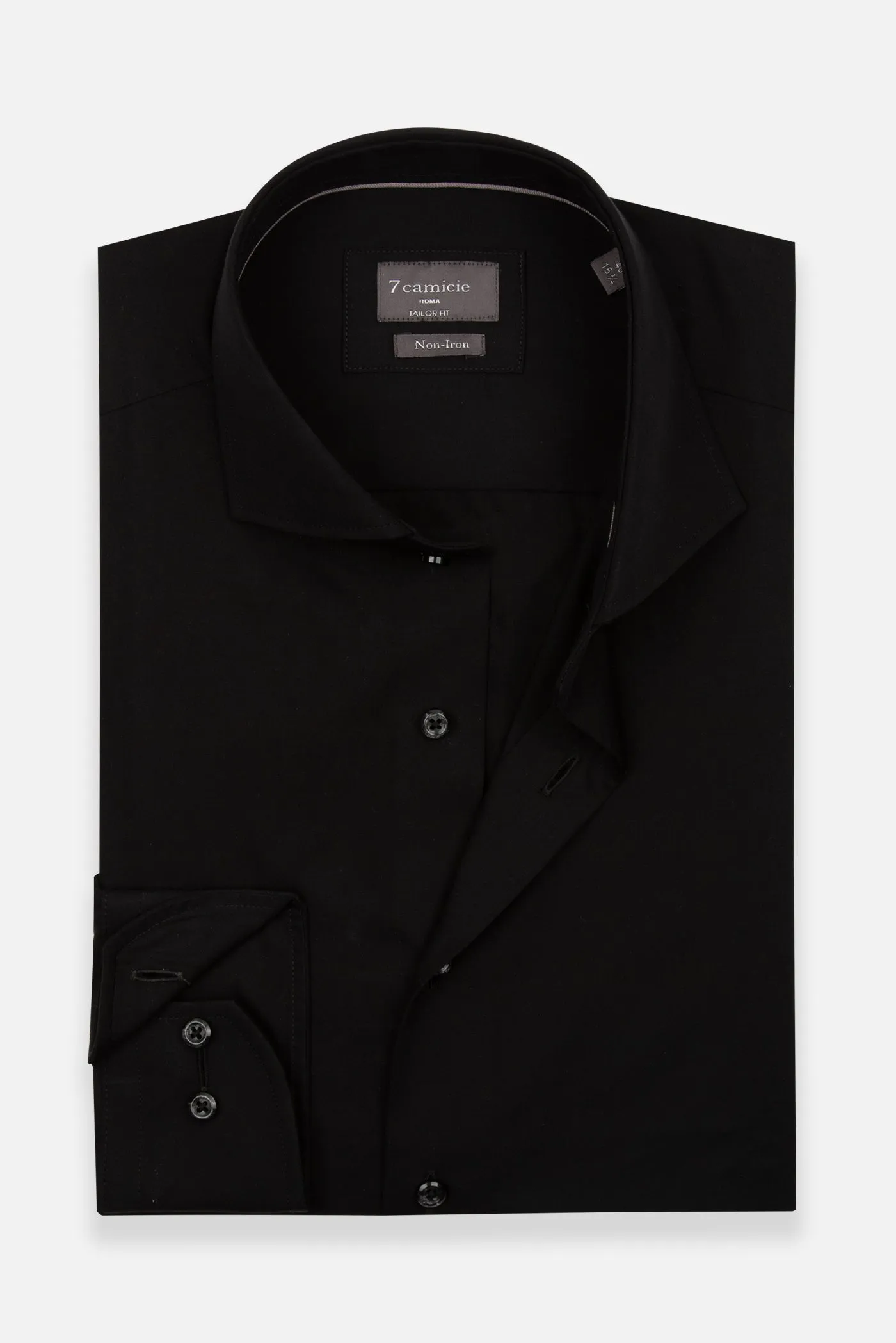 Marcello Essentials Poplin Man Shirt Black Non Iron