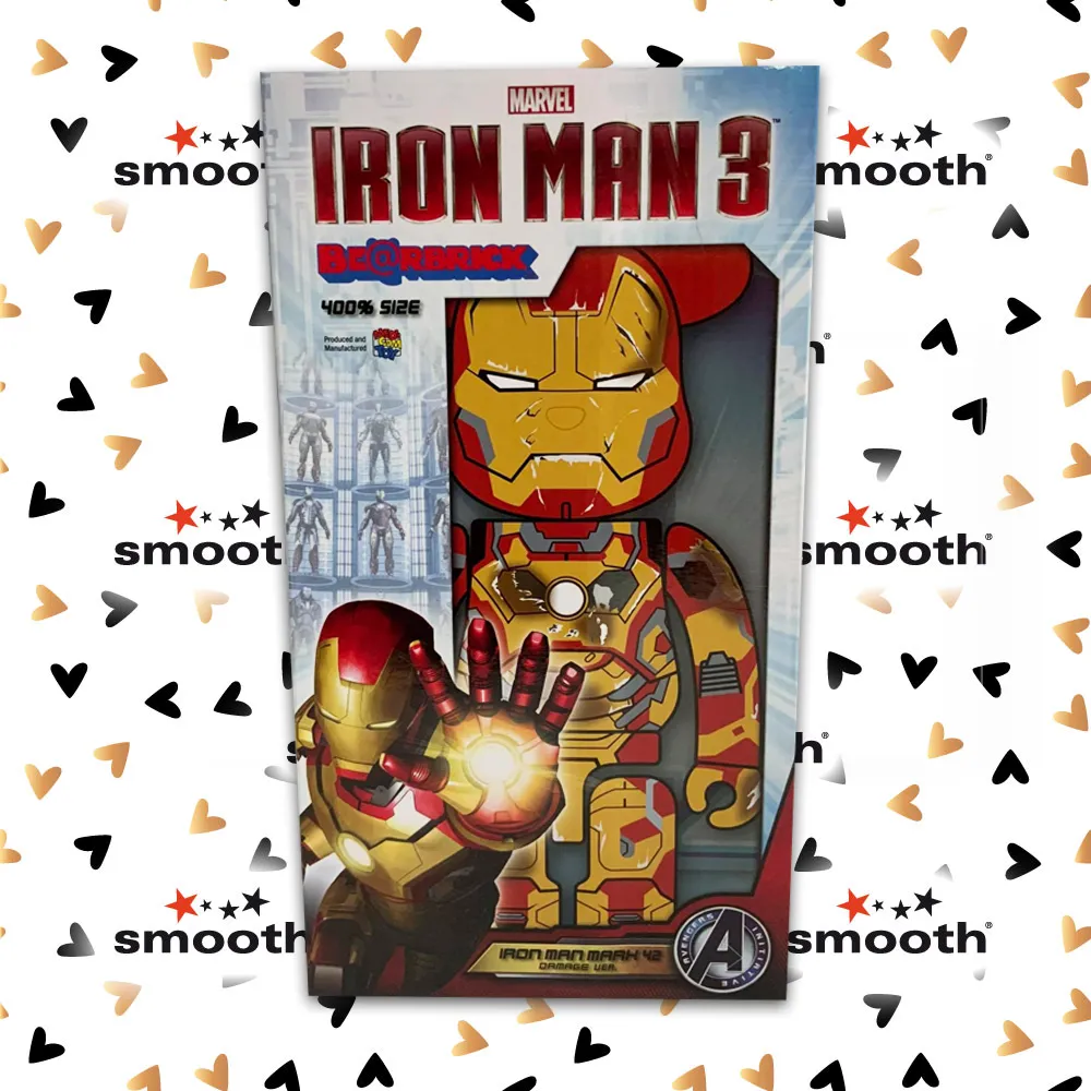 Medicom Toy Iron Man 3 Mark 42 Damage Bearbrick x Marvel 400%