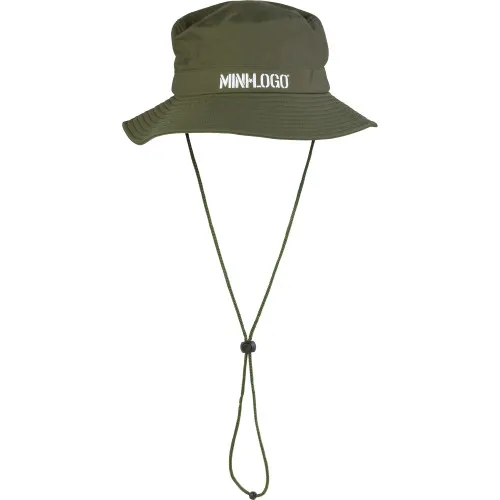 Mini Logo Skateboard Hat Stencil Logo Boonie Army Green (Small)