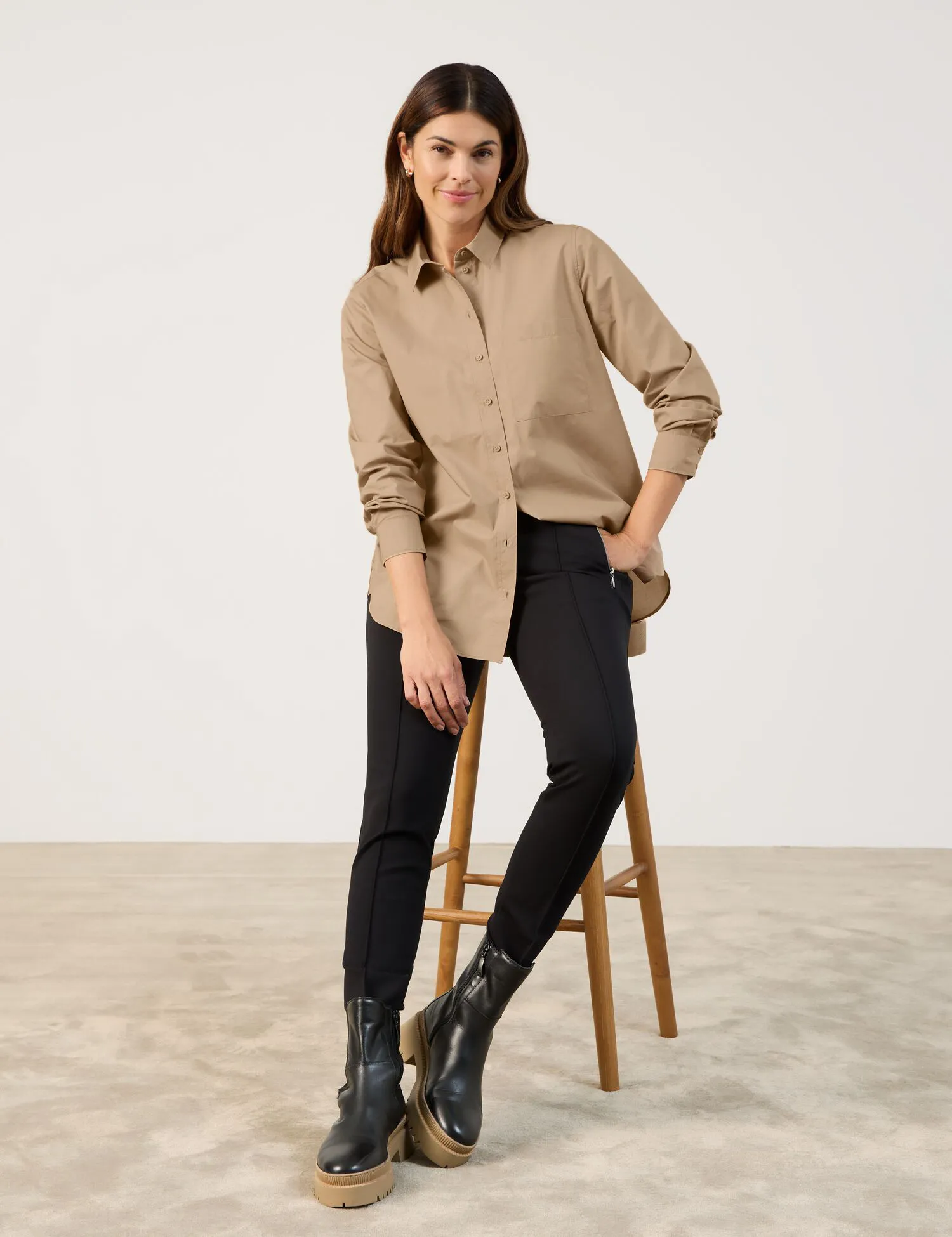 Shirt blouse made of pure cotton