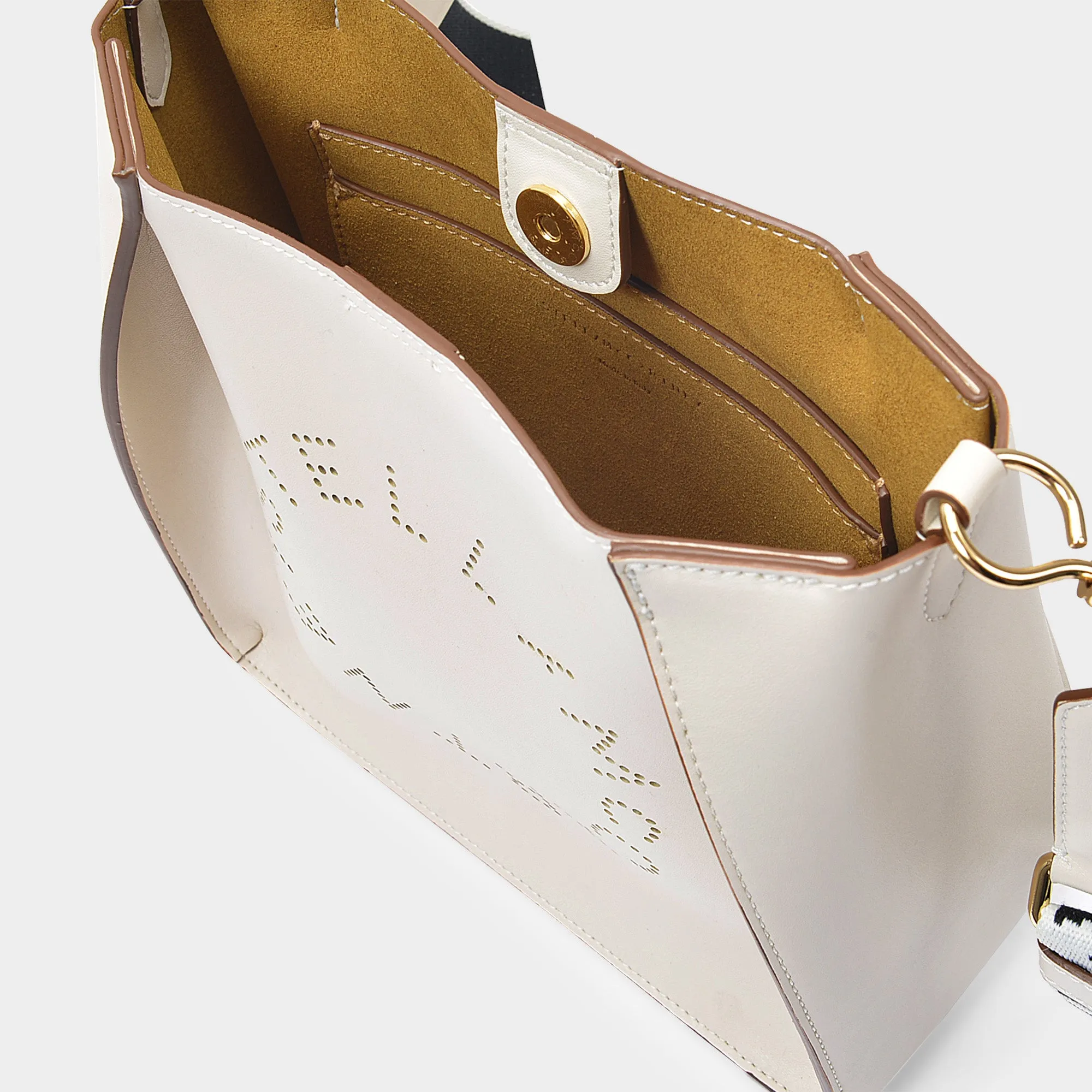 Stella McCartney  Logo Mini Crossbody - Stella Mccartney - White - Leather Vegan