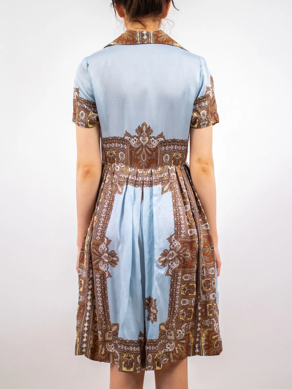 Vintage Erin Templeton Accessories 1950s silk handkerchief dress - Blue