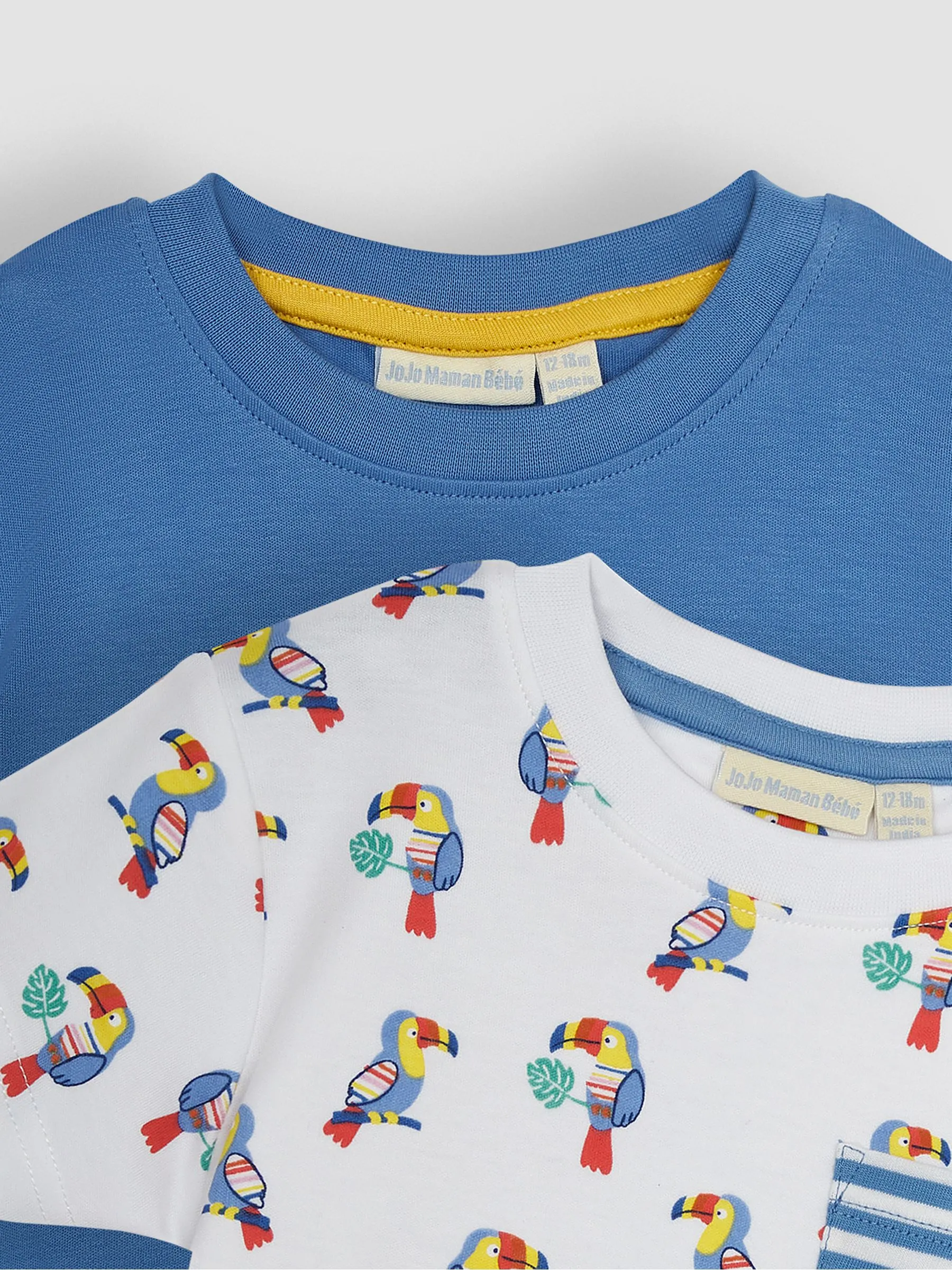 White Toucan 2-Pack Pocket T-Shirts