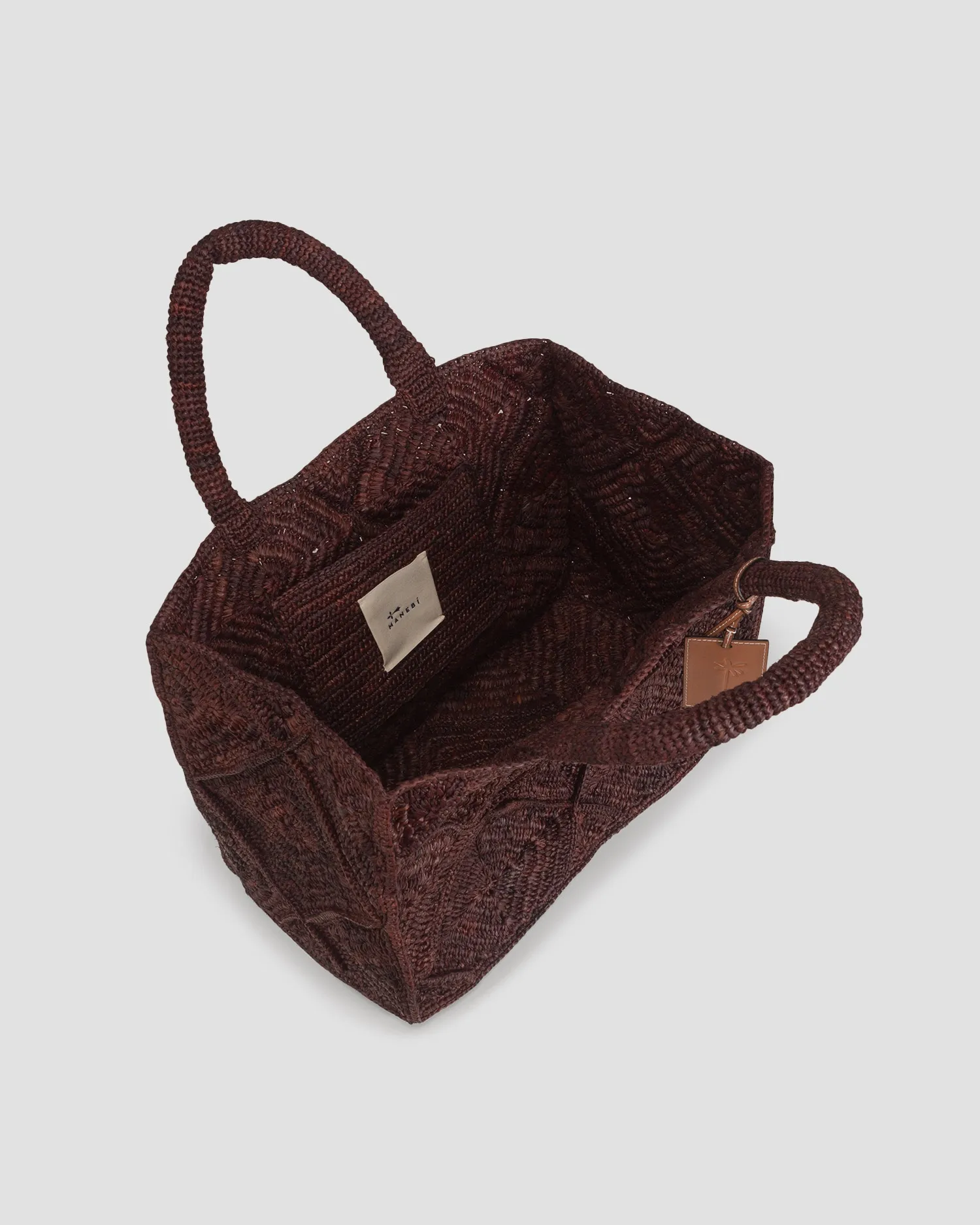 Woven basket Manebi Raffia Crochet Sunset Bag Large V74AC-v74